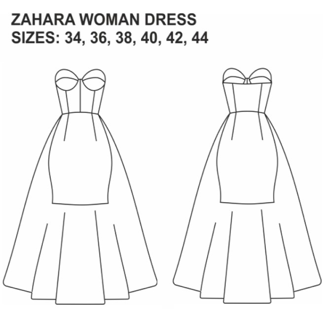 ZAHARA Woman Dress Pattern – PATTERN Technologist